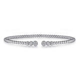 14K White Gold Bujukan Diamonds Split Bangle