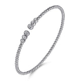 14K White Gold Bujukan Diamonds Split Bangle