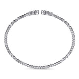 14K White Gold Bujukan Diamonds Split Bangle