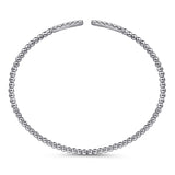 14K White Gold Bujukan Diamond Bars Bangle