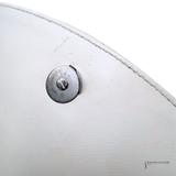 Balenciaga BB Monogram Quilted Matelassé Leather Chain Shoulder Bag Off-White Pre-Owned