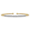 Bujukan 14K White and Yellow Gold Diamond Cuff Bracelet Gabriel & Co.