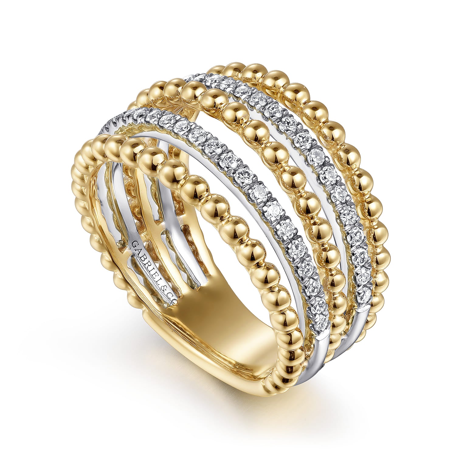 Gabriel & Co. Bujukan easy stackable ring, alternate view