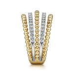 Gabriel & Co. Bujukan beaded wide band profile