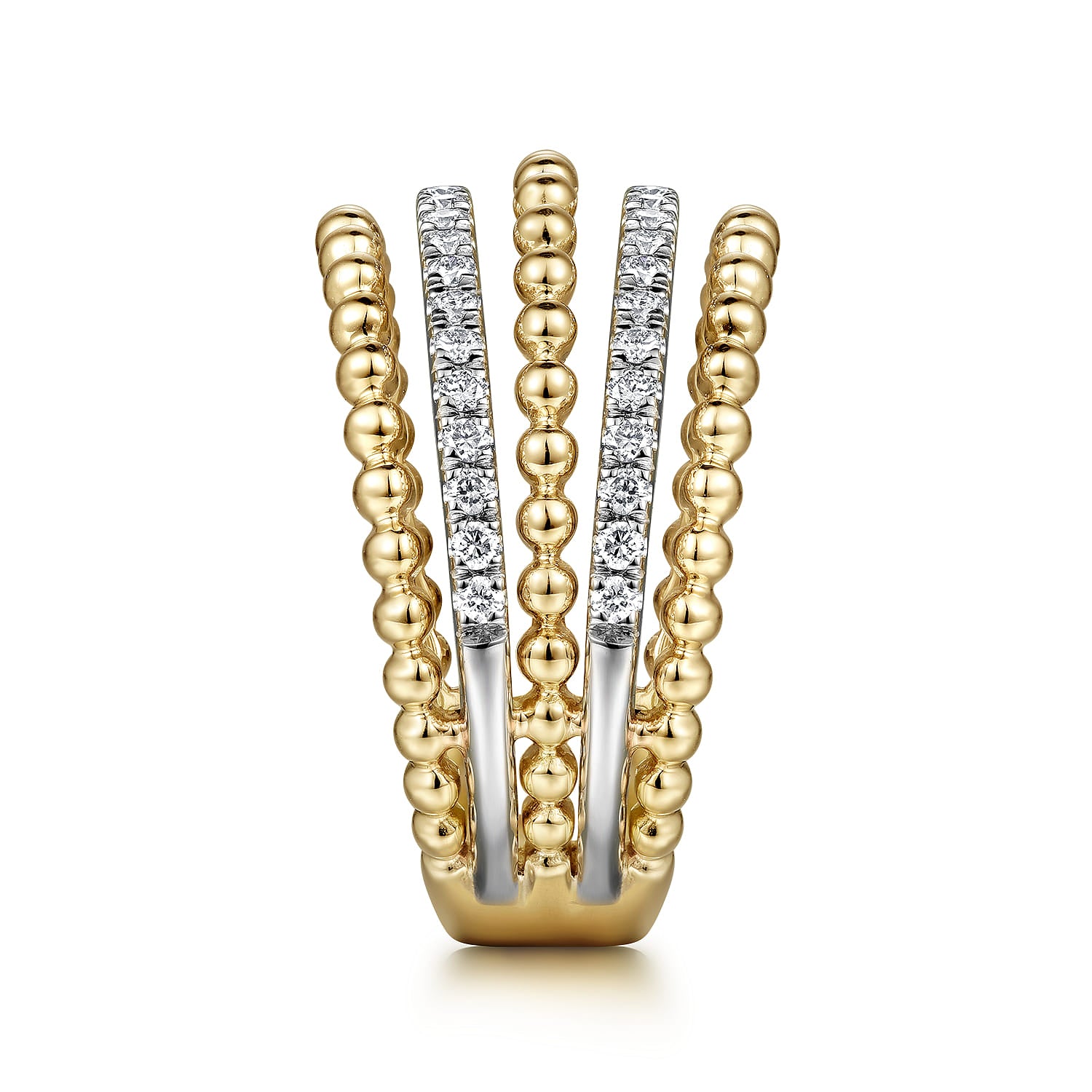 Gabriel & Co. Bujukan beaded wide band profile