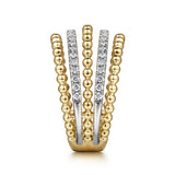 Gabriel & Co. Bujukan beaded wide band profile