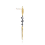 Gabriel & Co. Bujukan diamond drop earring, side view