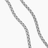 David Yurman Sterling Silver Wheat 3mm Chain Necklace 20 Inch Pre-Owned
