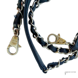 CHANEL Denim Quilted Small Coco Handle Flap Blue Bag Silver Hardware Trendy