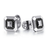 925 Sterling Silver Black Spinel Cufflinks In-Store