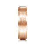 Gabriel & Co. Caleb 6mm Satin Finish Men's Wedding Band with Beveled Edge