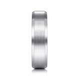 Gabriel & Co. Caleb 6mm Satin Finish Men's Wedding Band with Beveled Edge