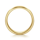 Gabriel & Co. Caleb 6mm Satin Finish Men's Wedding Band with Beveled Edge