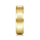 Gabriel & Co. Caleb 6mm Satin Finish Men's Wedding Band with Beveled Edge