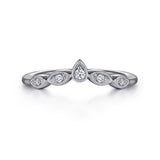 Gabriel & Co. Vintage Inspired Curved Diamond Anniversary Band