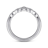 Gabriel & Co. Vintage Inspired Curved Diamond Anniversary Band