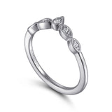 Gabriel & Co. Vintage Inspired Curved Diamond Anniversary Band