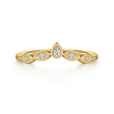 Gabriel & Co. Vintage Inspired Curved Diamond Anniversary Band