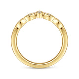 Gabriel & Co. Vintage Inspired Curved Diamond Anniversary Band