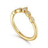 Gabriel & Co. Vintage Inspired Curved Diamond Anniversary Band