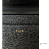 Celine Pre-Owned Black Grained Leather Small Celine 16 Calfskin Top Handle Handbag