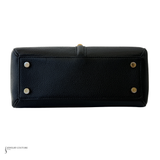 Celine Pre-Owned Black Grained Leather Small Celine 16 Calfskin Top Handle Handbag