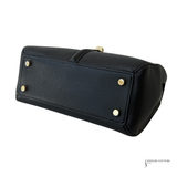 Celine Pre-Owned Black Grained Leather Small Celine 16 Calfskin Top Handle Handbag