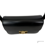 Celine Classique Shiny Calf Classic Triomphe Medium Crossbody Bag Pre Owned