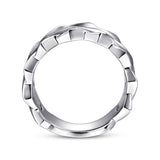 Chain Link Wide Band 925 Sterling Silver | In-Store