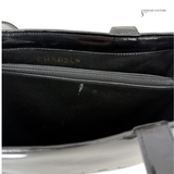 Chanel Patent Leather Logo Shopping Tote Handbag Square Shoulder Bag Pre Owned Vintage