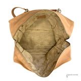 Chanel Whipstitch CC Bowler Bag STITCH LOGO BEIGE TAN LEATHER ZIP SHOULDER BAG Pre Owned