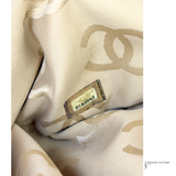 Chanel Whipstitch CC Bowler Bag STITCH LOGO BEIGE TAN LEATHER ZIP SHOULDER BAG Pre Owned