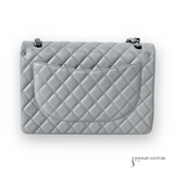 CHANEL Caviar Quilted Jumbo Double Flap Dark Grey