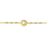 Cross Bracelet 14K Yellow Gold Bujukan Gabriel & Co. | In-Store