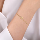 Cross Bracelet 14K Yellow Gold Bujukan Gabriel & Co. | In-Store
