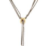 David Yurman Two-Tone Tassel Lavalier Necklace in Sterling Silver & 18K Yellow Gold Pre-Owned