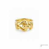 David Yurman Sculpted Cable Buckle Ring in 14K Yellow Gold | Pre-Owned