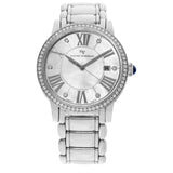 David Yurman Classic T716-M 38mm Mother of Pearl Diamond Bezel Stainless Steel Quartz Watch Pre-Owned