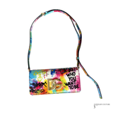 Pre-Owned Dolce & Gabanna Multicolor Graffiti Handbag Clutch Gold Hardware
