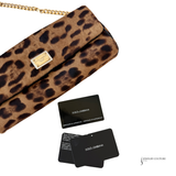 Dolce & Gabbana Cheetah Print Pony Hair East/West Shoulder Bag Pre-Owned
