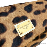 Dolce & Gabbana Cheetah Print Pony Hair East/West Shoulder Bag Pre-Owned