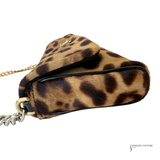 Dolce & Gabbana Cheetah Print Pony Hair East/West Shoulder Bag Pre-Owned