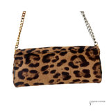 Dolce & Gabbana Cheetah Print Pony Hair East/West Shoulder Bag Pre-Owned