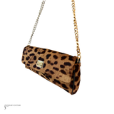 Dolce & Gabbana Cheetah Print Pony Hair East/West Shoulder Bag Pre-Owned