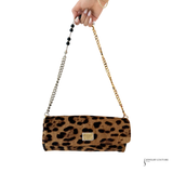Dolce & Gabbana Cheetah Print Pony Hair East/West Shoulder Bag Pre-Owned