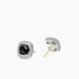 David Yurman Pre-Owned Sterling Silver Black Onyx & Diamond Stud Earrings 7mm | In-Store