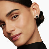 David Yurman Pre-Owned Sterling Silver Black Onyx & Diamond Stud Earrings 7mm | In-Store