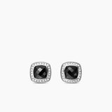 David Yurman Pre-Owned Sterling Silver Black Onyx & Diamond Stud Earrings 7mm | In-Store