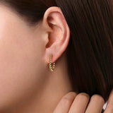 14K Yellow Gold 20mm Bujukan Classic Hoop Earrings