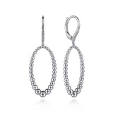 925 Sterling Silver Bujukan White Sapphire Drop Earrings